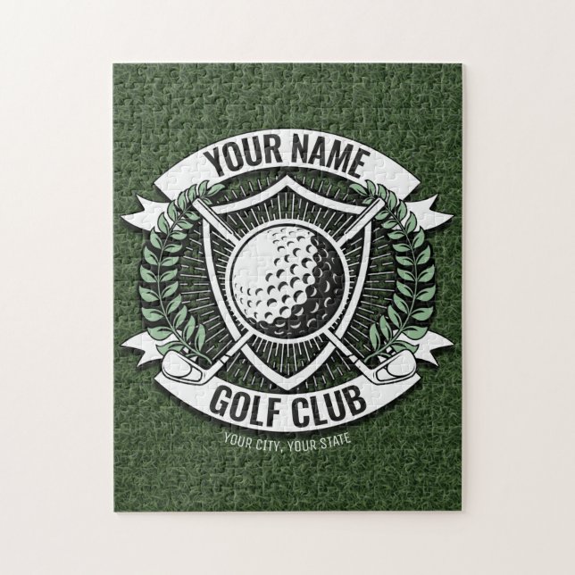Puzzle NOMBRE personalizado Club de Golf Golf Club Turf C (Vertical)