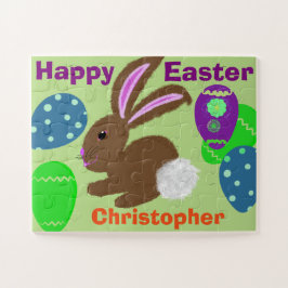 Puzzle NOMBRE personalizado de huevos decorados por conej