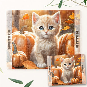 Puzzle Nombre personalizado de la calabaza de gatos de ga