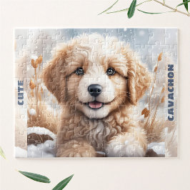 Puzzle Nombre personalizado de nieve de invierno de cacho