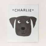 Puzzle Nombre personalizado del perro del recuperador del<br><div class="desc">¿A quién no le gusta un bello y divertido perro Labrador Retriever? Cambie el nombre a personalizar.</div>