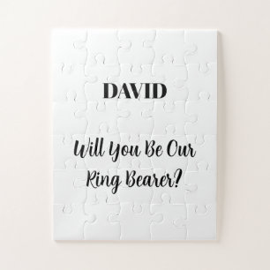 Puzzle Nombre personalizado del portaesquíes Boda mínimo