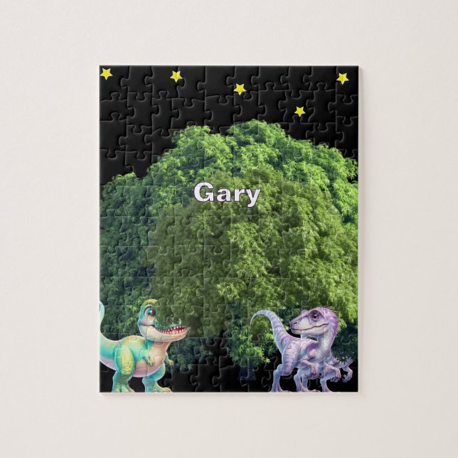 Puzzle Nombre Personalizado Dinosaurio (Vertical)