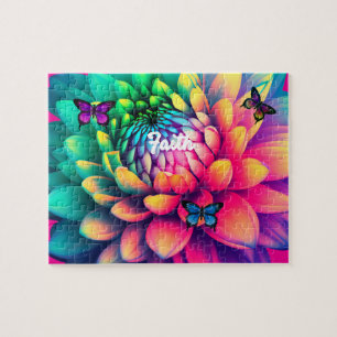 Puzzle Nombre personalizado Flor