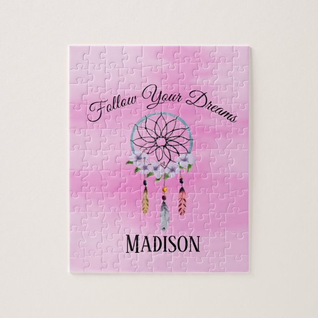 Puzzle Nombre personalizado flor floral ideal del (Vertical)