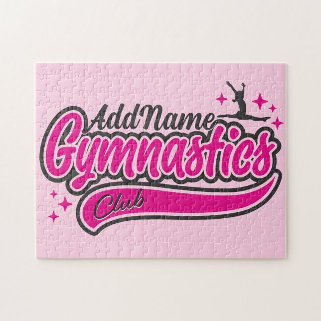 Puzzle NOMBRE personalizado Gimnasia de salto dividido de (Horizontal)