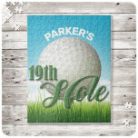 Puzzle NOMBRE personalizado Golfer Golf Pro Ball 19th Hol<br><div class="desc">Personalice este exclusivo y único nombre personalizado Golfer Golf Course Club Golfing 19th Hole Gift. ¡Una adición perfecta a tu casa y decoración de oficina retro! Personalizado con su nombre o texto Personalizado! ¡El mejor reloj de golf más verde! Back Nueve - Birdie - Fairway - Bolsa de oro</div>