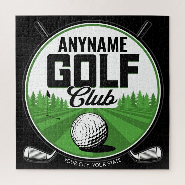 Puzzle NOMBRE Personalizado Jugador del Club de Golf Golf (Vertical)