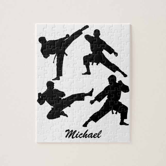 Puzzle Nombre personalizado Karate / Taekwondo / judo (Vertical)