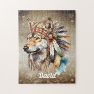 Puzzle Nombre personalizado Lobo