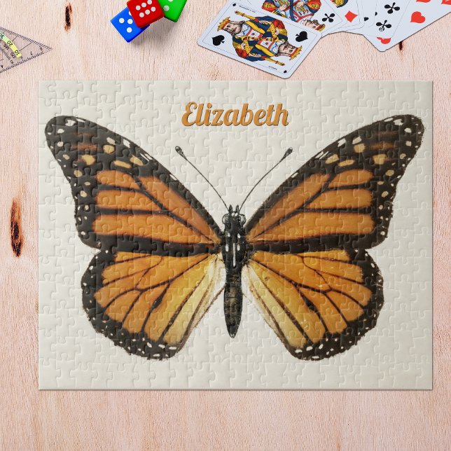 Puzzle Nombre personalizado Monarch Butterfly Art 250 Pie (Subido por el creador)