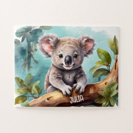 Puzzle Nombre personalizado Pequeña acuarela del oso Koal