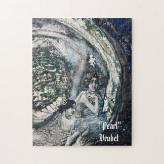 Puzzle Nombre personalizado "Perla" - Arte femenino por M