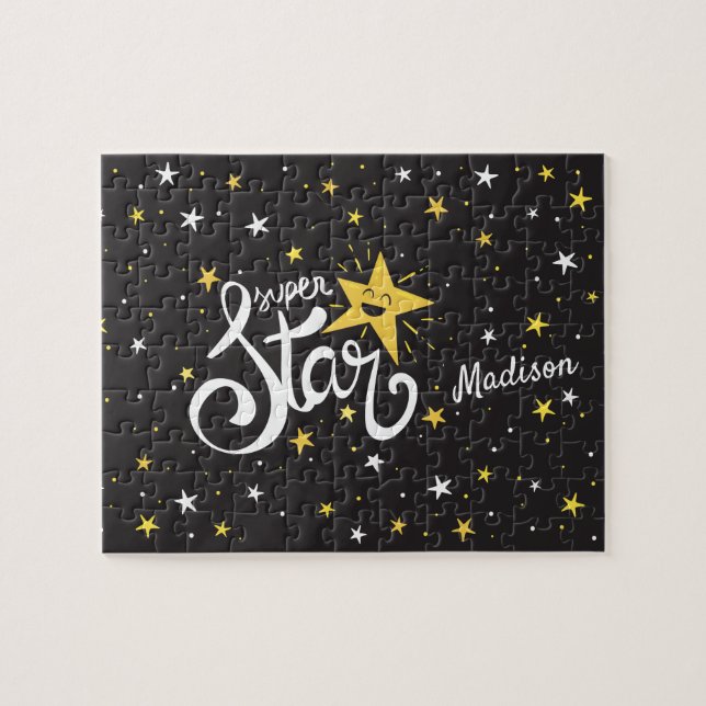 Puzzle Nombre personalizado Superestrella (Horizontal)