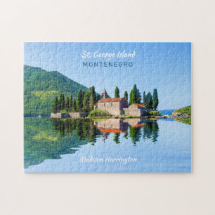 Puzzle Nombre personalizado y Montenegro de texto