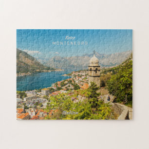 Puzzle Nombre personalizado y Montenegro de texto