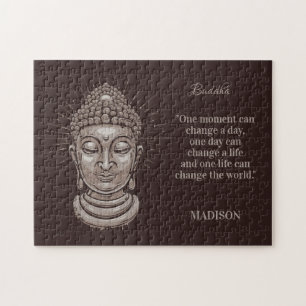 Puzzle Nombre personalizado y texto Cotización de Buda