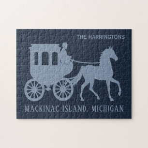 Puzzle Nombre personalizado y texto Mackinac Island