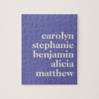 Nombres de nietos personalizados en morado