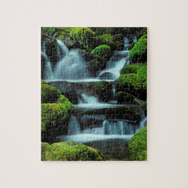 Puzzle Norteamérica; EE. UU.; Washington, cascada Sol Duc (Vertical)