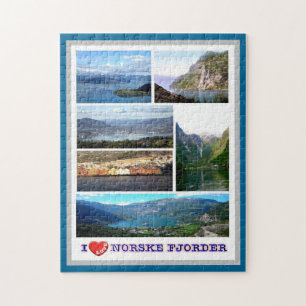 Puzzle Noruega - Norske Fjorder - I Love -
