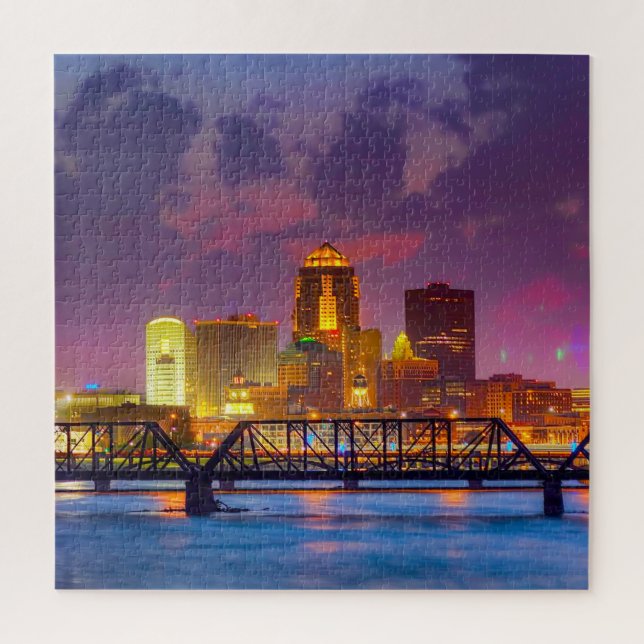 Puzzle Nos encanta Des Moines Iowa. (Vertical)