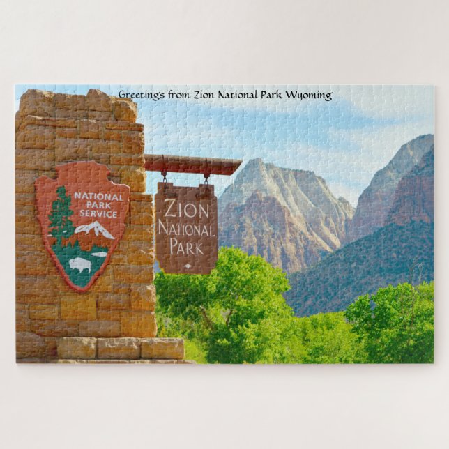 Puzzle Nos encanta el Parque Nacional de Zion Wyoming. Ro (Horizontal)