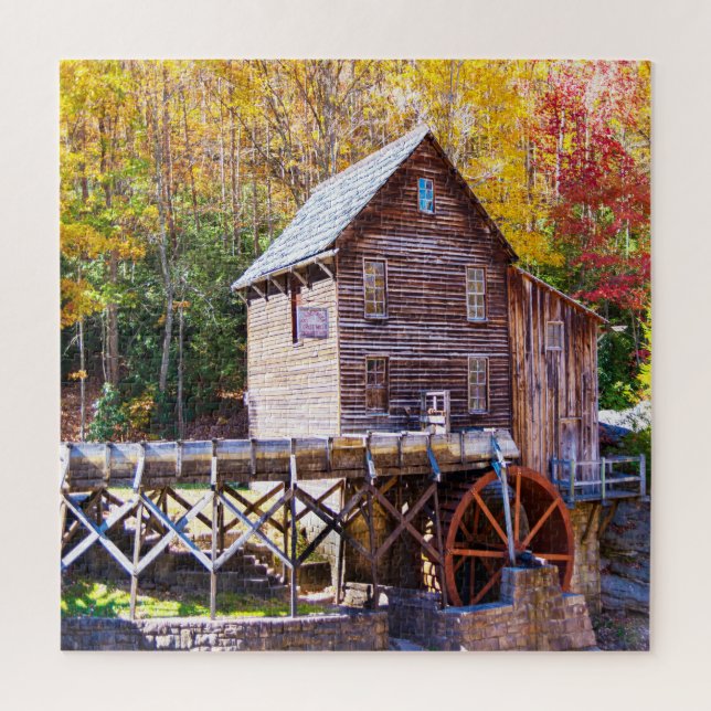 Puzzle Nos encanta Grist Mill West Virginia. (Vertical)