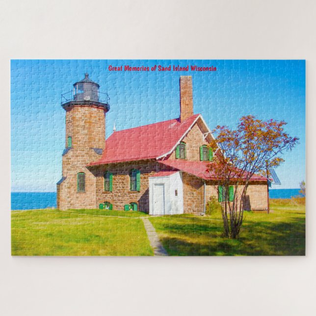 Puzzle Nos encanta la isla de arena Wisconsin. Rompecabez (Horizontal)