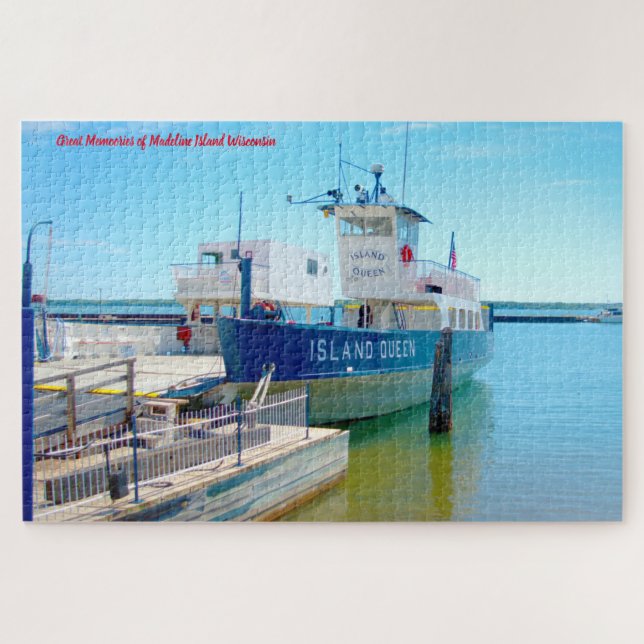 Puzzle Nos encanta Madeline Island Ferries Wisconsin. Jig (Horizontal)