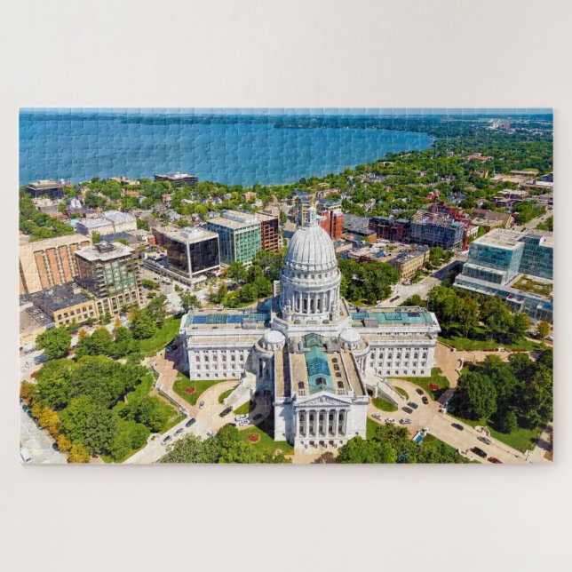 Puzzle Nos encanta Madison Wisconsin. (Horizontal)