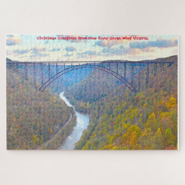 Puzzle Nos encanta New River Gorge West Virginia. Rompeca (Horizontal)
