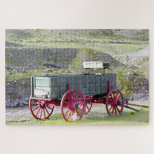Puzzle Nos encanta Old Wagons Wyoming. (Horizontal)