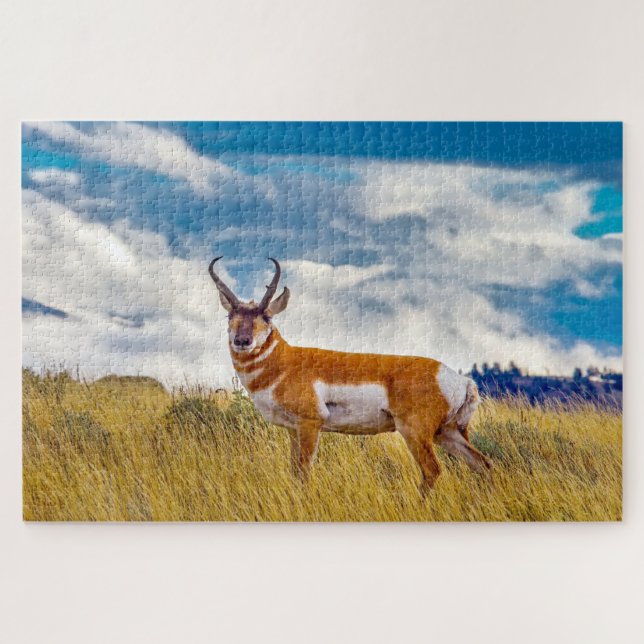 Puzzle Nos encanta Prong Horn Deer Wyoming (Horizontal)