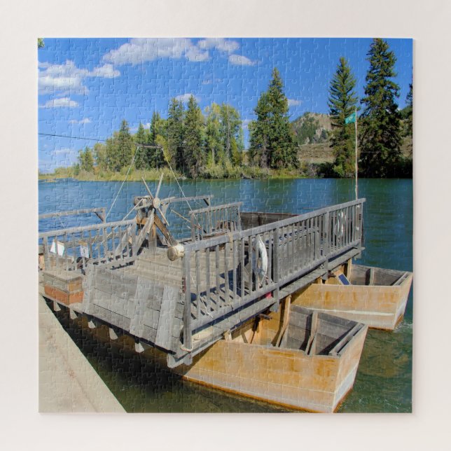 Puzzle Nos encanta Snake River Ferry Wyoming. (Vertical)