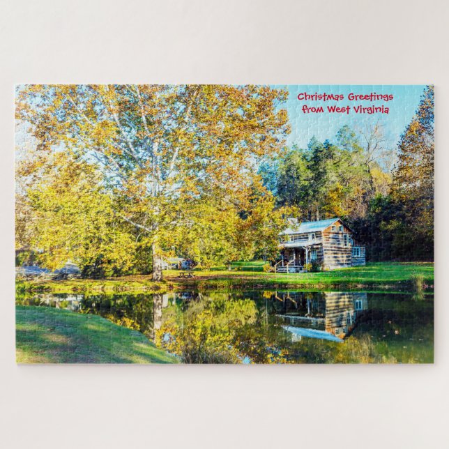 Puzzle Nos encantan las cabañas de troncos West Virginia. (Horizontal)