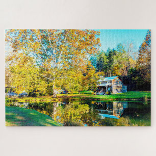Puzzle Nos encantan las cabañas de troncos West Virginia.