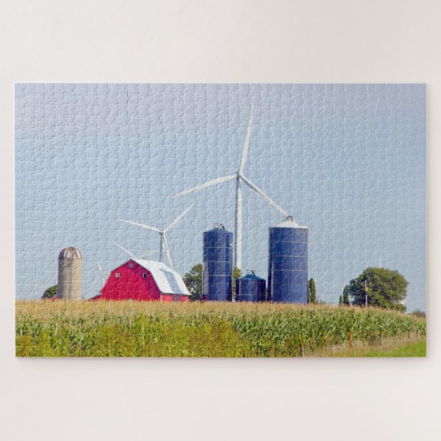 Puzzle Nos encantan las granjas en Iowa. (Horizontal)