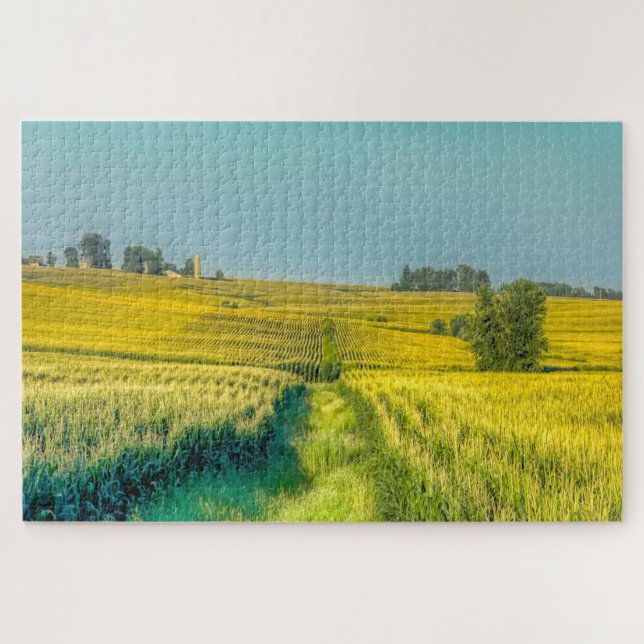Puzzle Nos encantan las granjas en Iowa. (Horizontal)