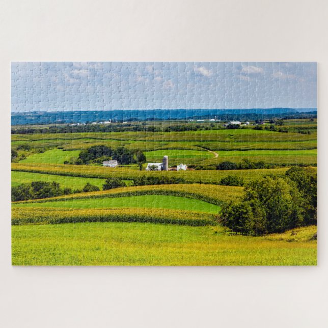 Puzzle Nos encantan las granjas en Iowa. (Horizontal)