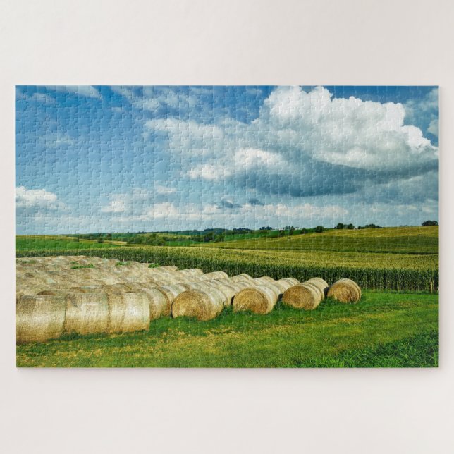 Puzzle Nos encantan las granjas en Iowa. (Horizontal)