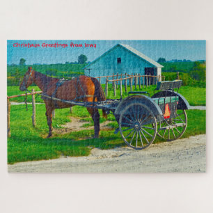 Puzzle Nos encantan los carruajes Amish en Iowa. Rompecab