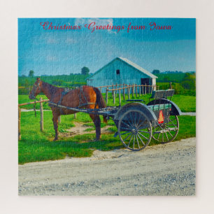 Puzzle Nos encantan los carruajes Amish en Iowa. Rompecab