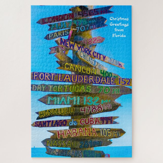 Puzzle Nos encantan los postes de señalización en Florida (Vertical)