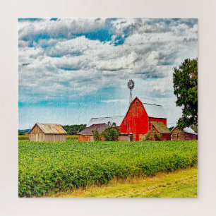 Puzzle Nos encantan los viejos graneros en Wisconsin.