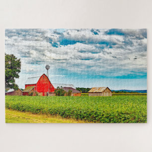 Puzzle Nos encantan los viejos graneros en Wisconsin.