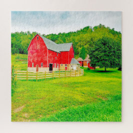 Puzzle Nos encantan los viejos graneros en Wisconsin.