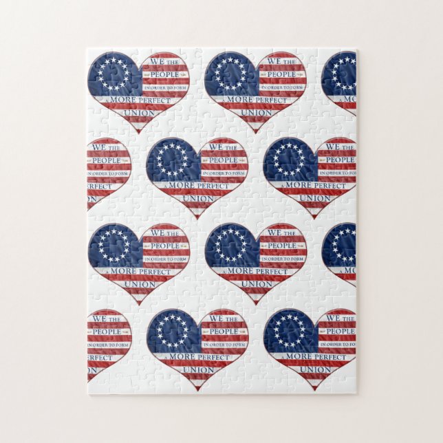 Puzzle Nosotros, el pueblo, el corazón de la bandera esta (Vertical)