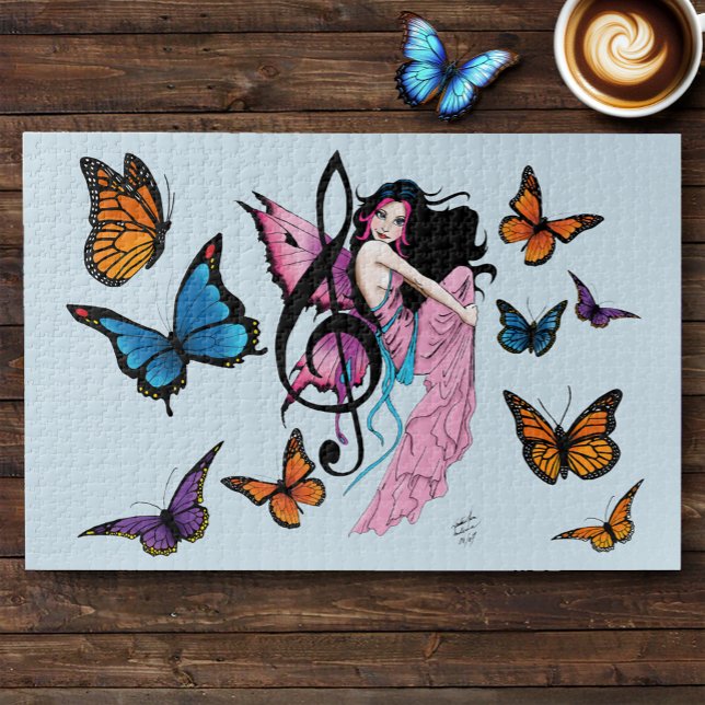 Puzzle Nota de música Mariposas Fairy (Subido por el creador)