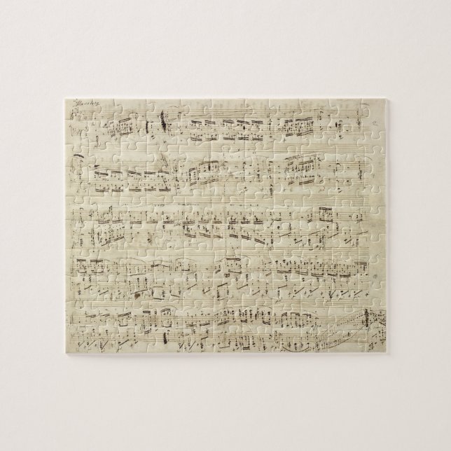 Puzzle Notas de música antiguas - Hoja de música de Chopi (Horizontal)